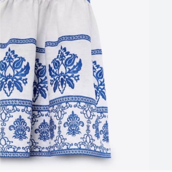 ZARA brand new embroidered tiered skirt- Size XS - Picture 4 of 6